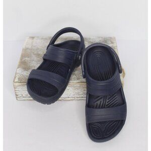 Crocs Youth Unisex Slide On Sandals Men's 4 Women's 6 Blue Open Toe Classic